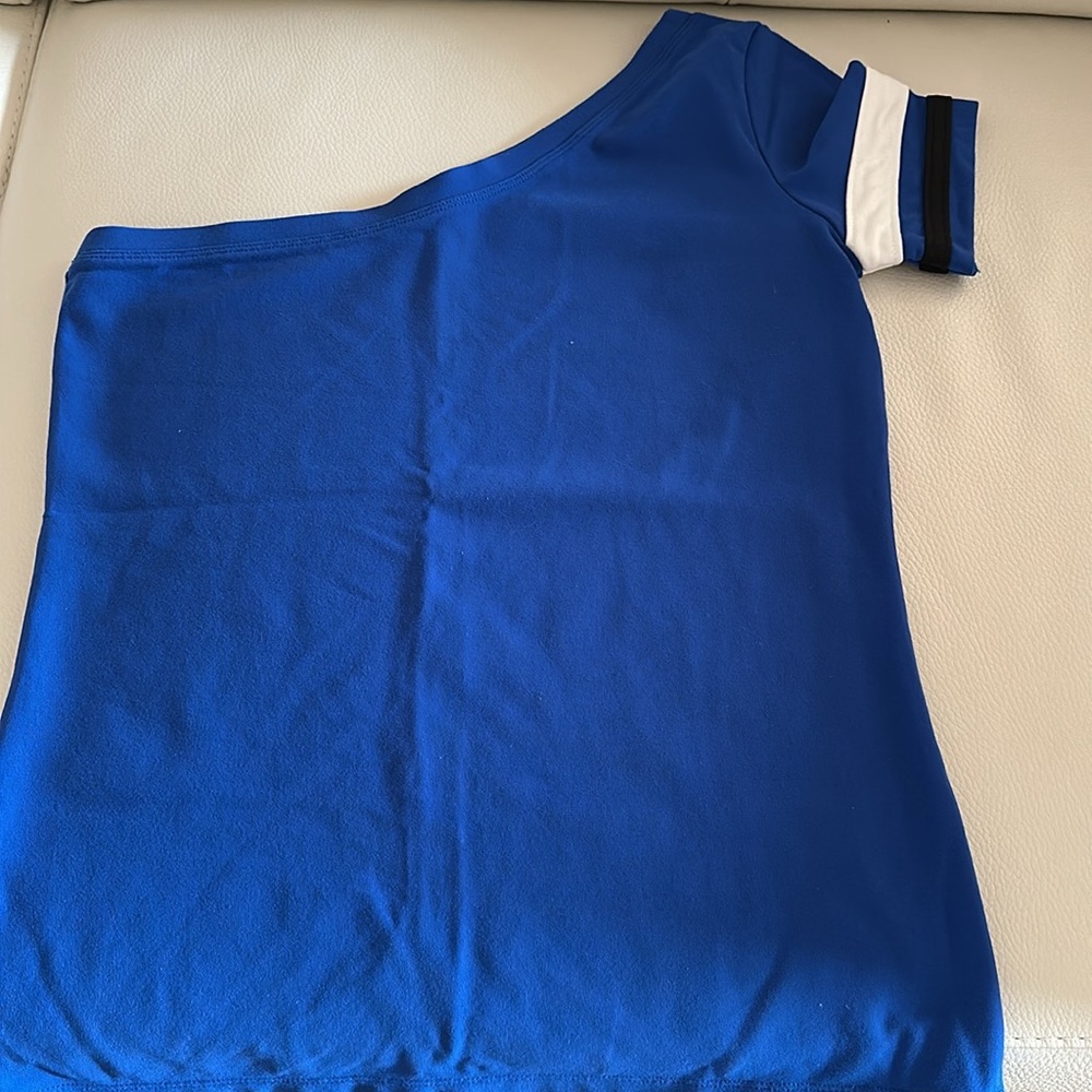 Blue One-Shoulder Top - Picture 2 of 5